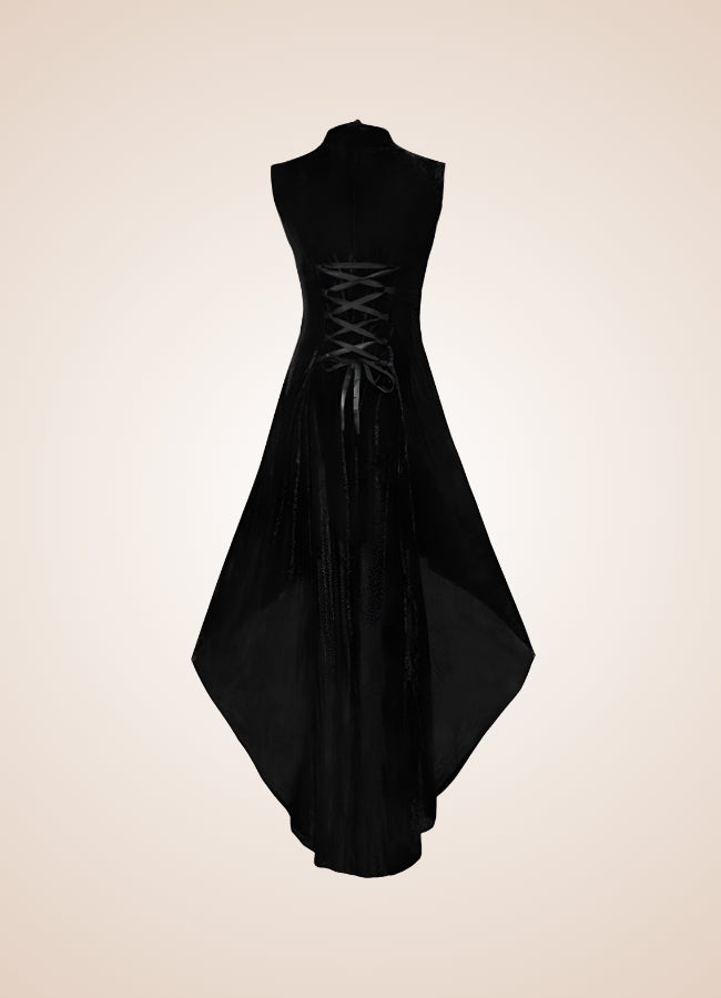 V Neck Sleeveless Steampunk Dress - Steampunk Australia