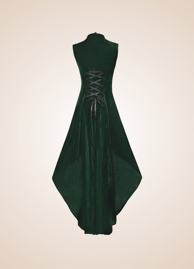 V Neck Sleeveless Steampunk Dress - Steampunk Australia
