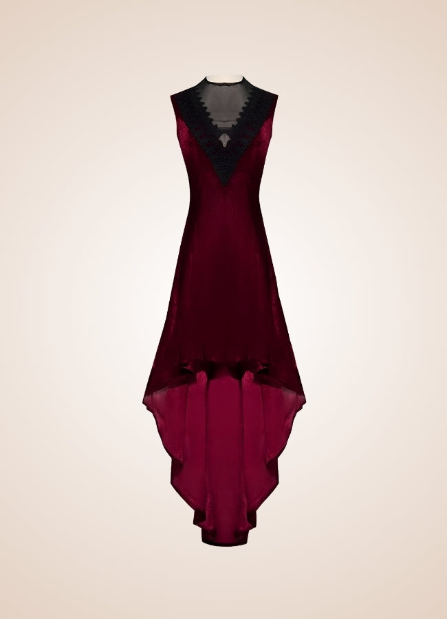 V Neck Sleeveless Steampunk Dress - Steampunk Australia