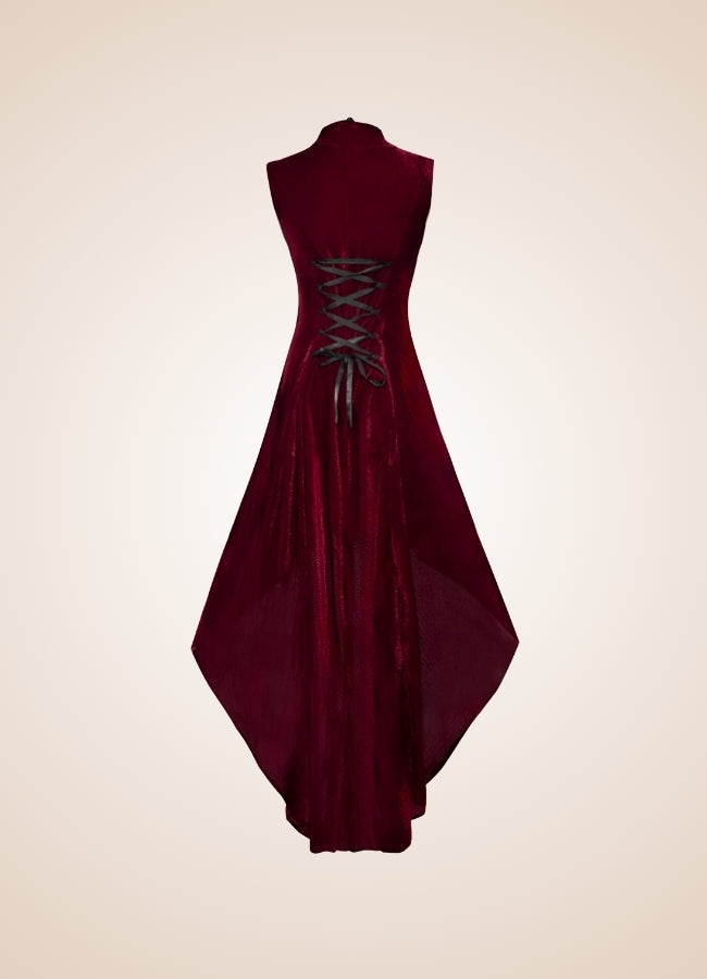 V Neck Sleeveless Steampunk Dress - Steampunk Australia