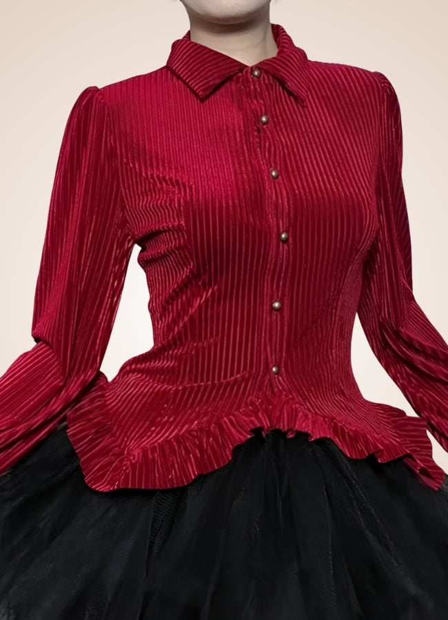 Velvet Steampunk Shirt - Steampunk Australia