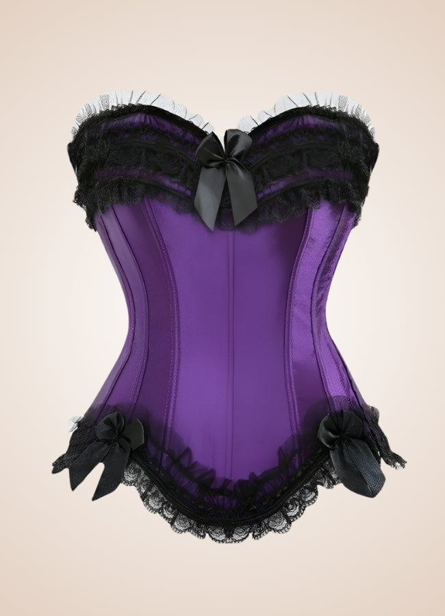 Victorian Black And Purple Corset - Steampunk Australia
