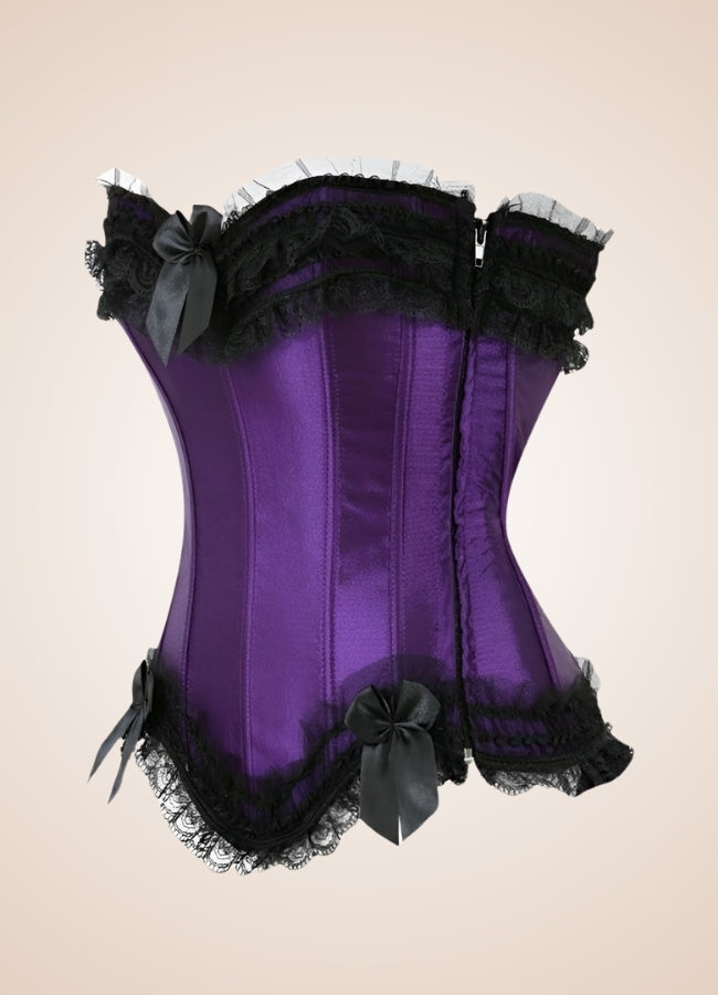 Victorian Black And Purple Corset - Steampunk Australia
