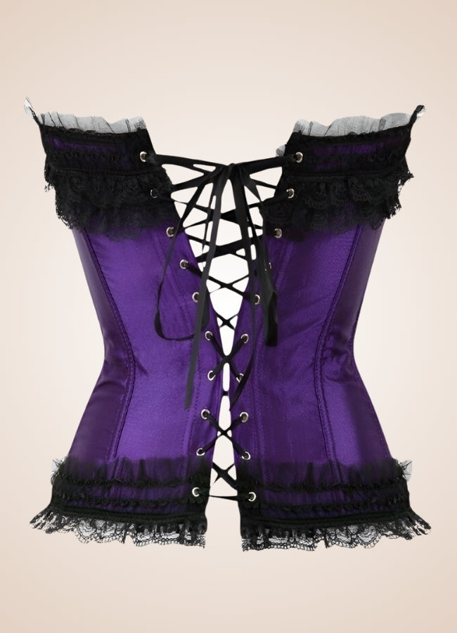 Victorian Black And Purple Corset - Steampunk Australia