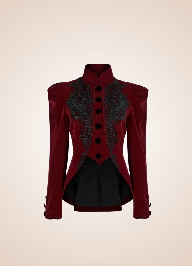 Victorian Burgundy Women's Jacket - Steampunk Australia