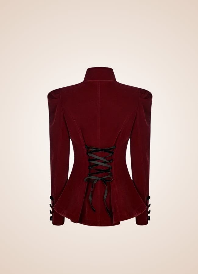 Victorian Burgundy Women's Jacket - Steampunk Australia