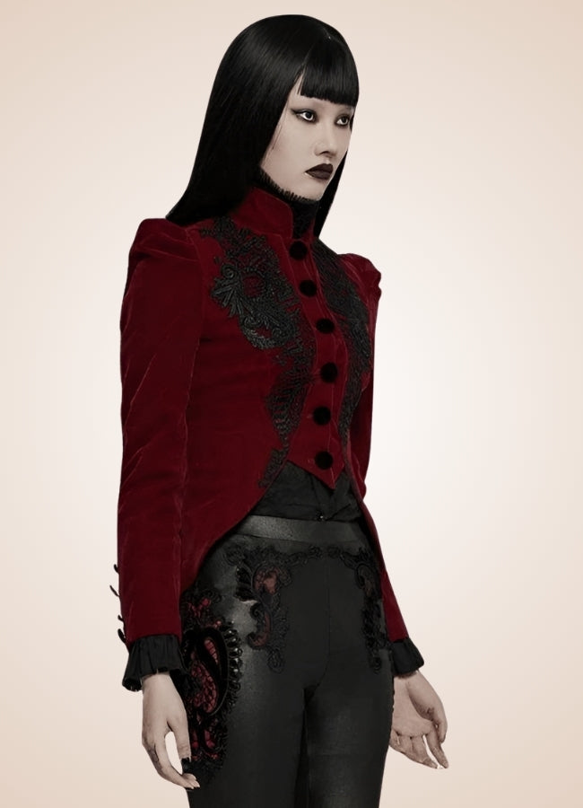Victorian Burgundy Women's Jacket - Steampunk Australia