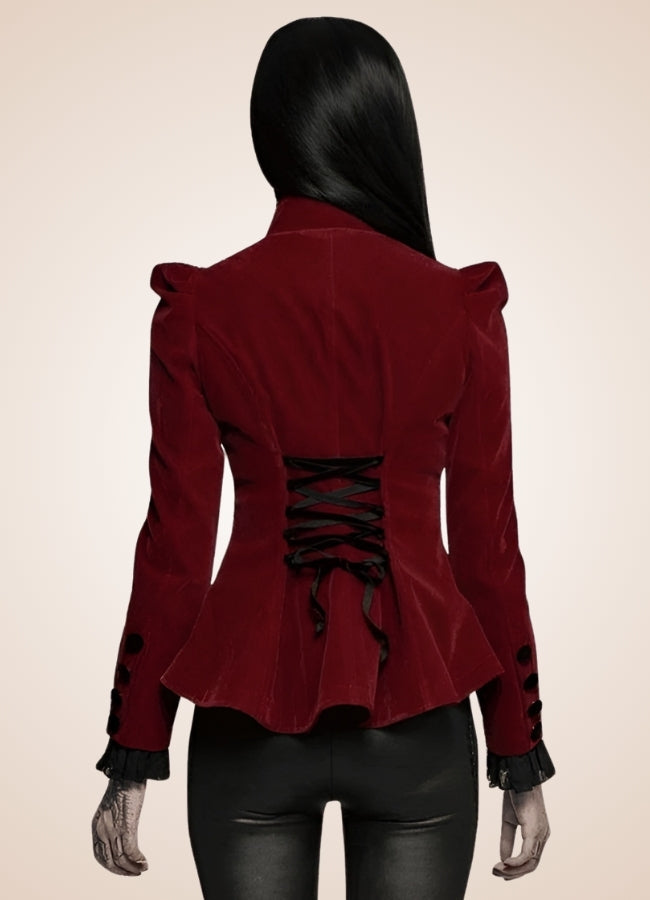 Victorian Burgundy Women's Jacket - Steampunk Australia