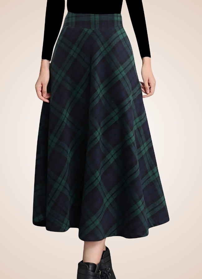 Victorian High Waist Plaid Skirt - Steampunk Australia