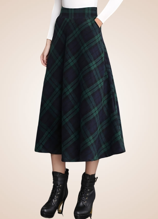 Victorian High Waist Plaid Skirt - Steampunk Australia
