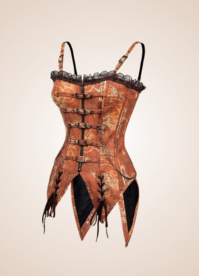 Vintage Brown Steampunk Bustier - Steampunk Australia