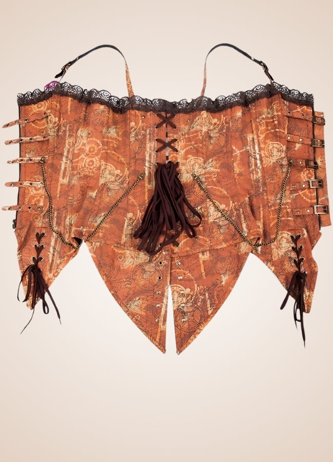 Vintage Brown Steampunk Bustier - Steampunk Australia