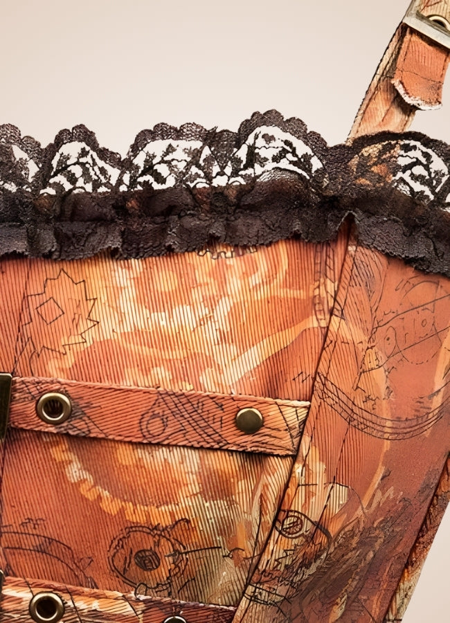 Vintage Brown Steampunk Bustier - Steampunk Australia