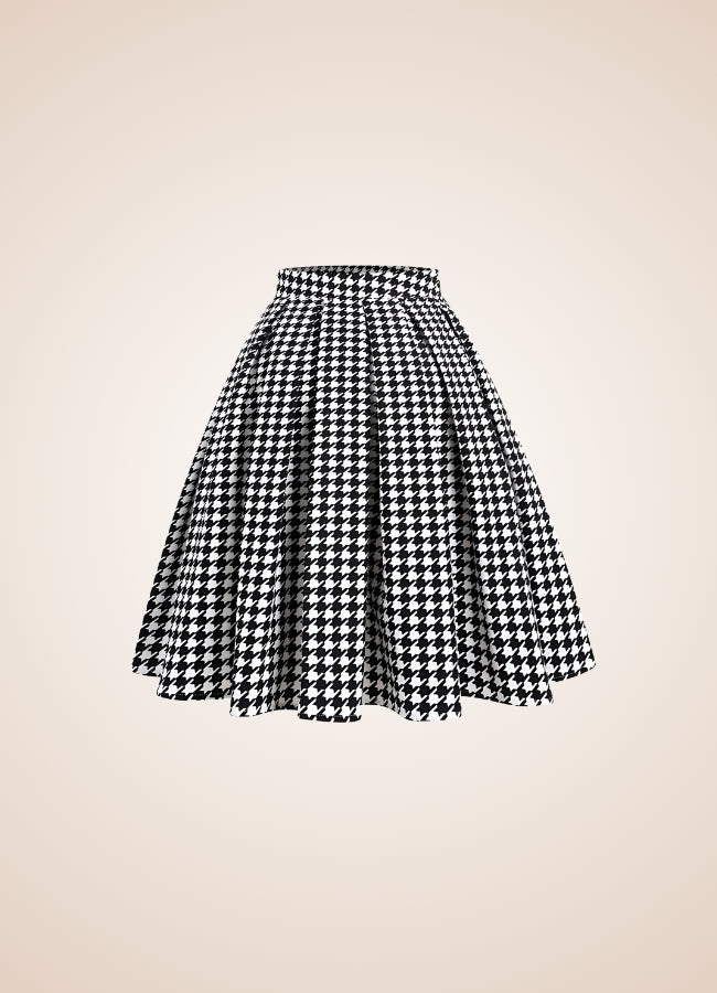 Vintage Houndstooth Steampunk Skirt - Steampunk Australia