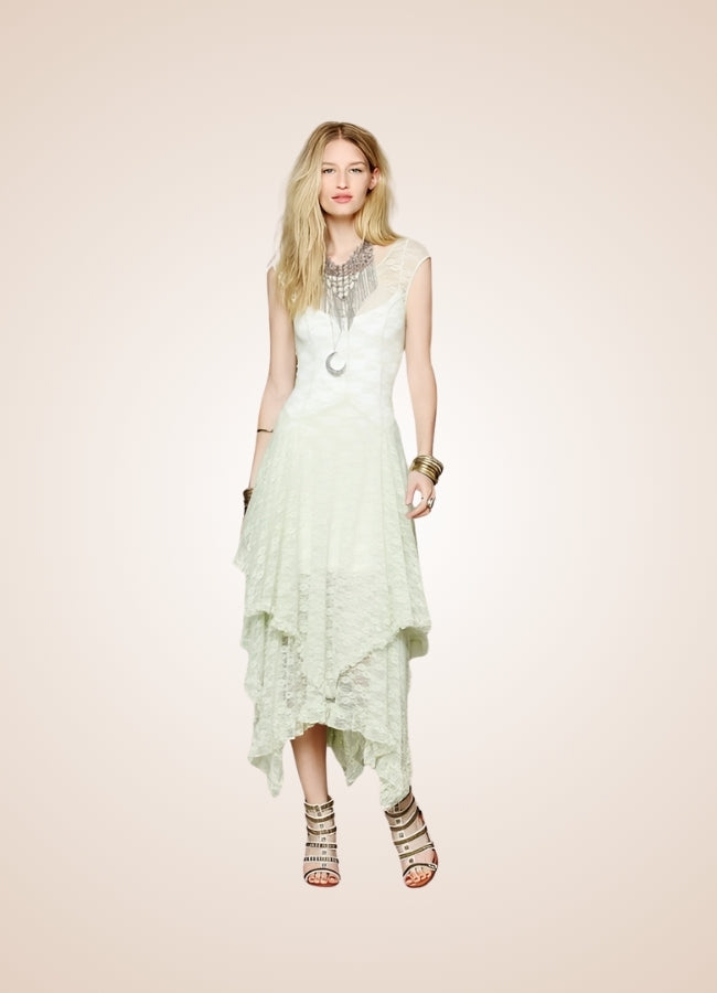 White Steampunk Long Dress - Steampunk Australia
