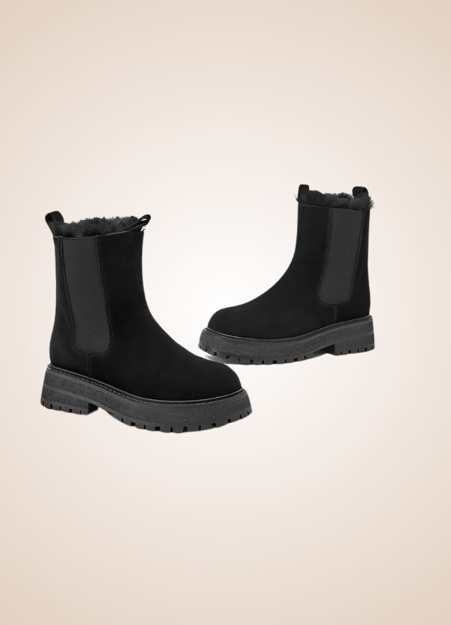 Winter Leather Ankle Boots - Steampunk Australia