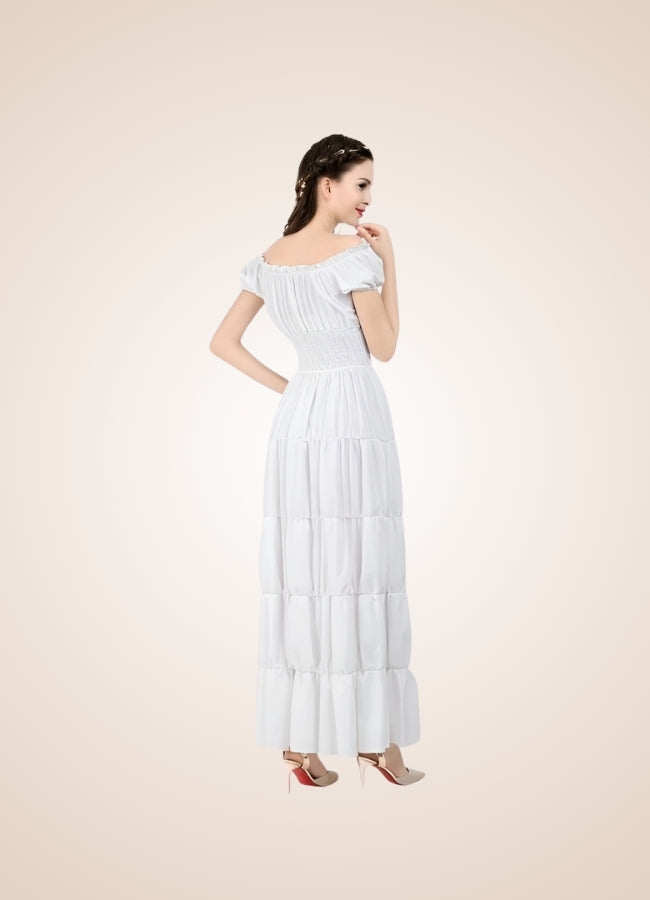 Woman's White Medieval Chemise - Steampunk Australia