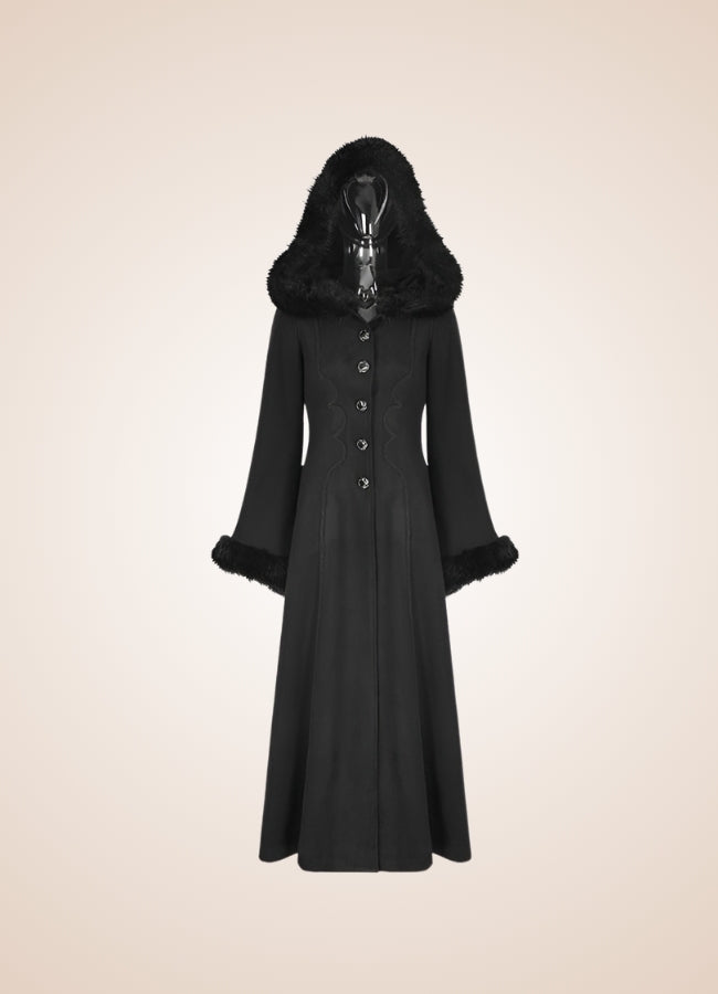 Women's Gothic Winter Hooded Coat - Steampunk Australia