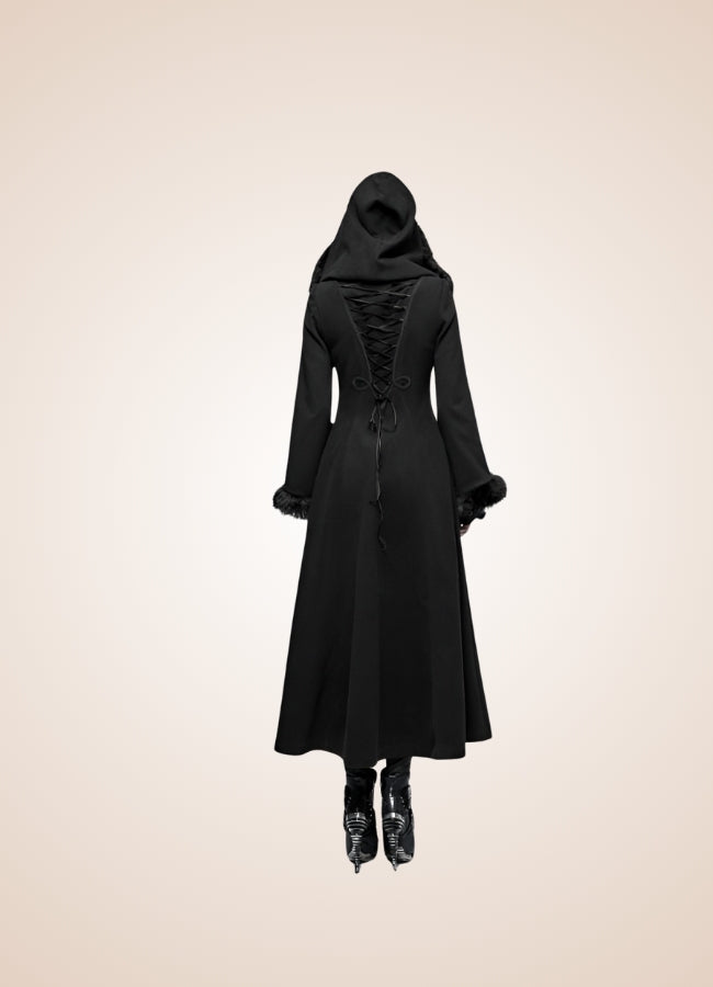 Women's Gothic Winter Hooded Coat - Steampunk Australia