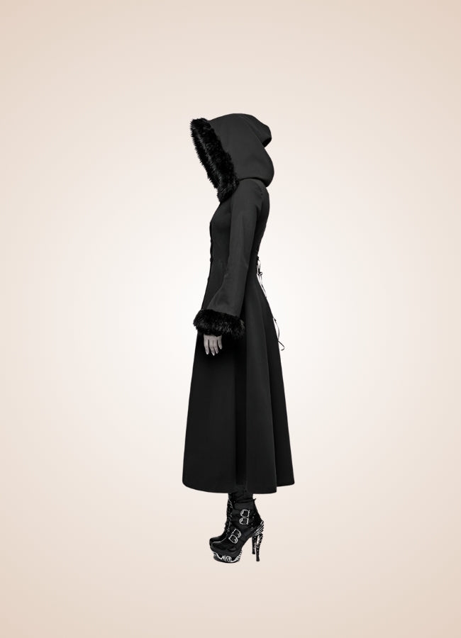 Women's Gothic Winter Hooded Coat - Steampunk Australia