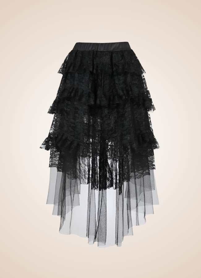 Women's Layered Floral Skirt - Steampunk Australia