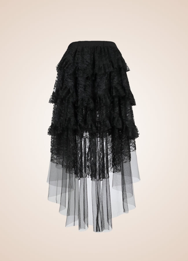 Women's Layered Floral Skirt - Steampunk Australia