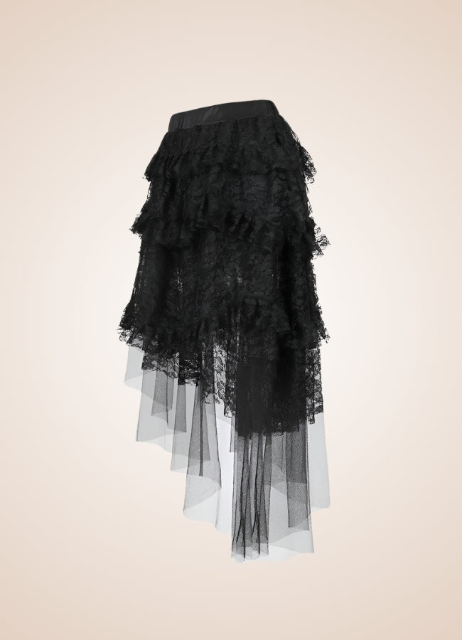 Women's Layered Floral Skirt - Steampunk Australia