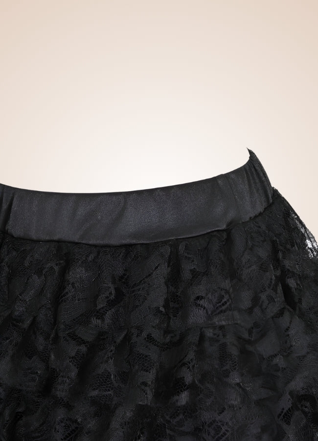 Women's Layered Floral Skirt - Steampunk Australia