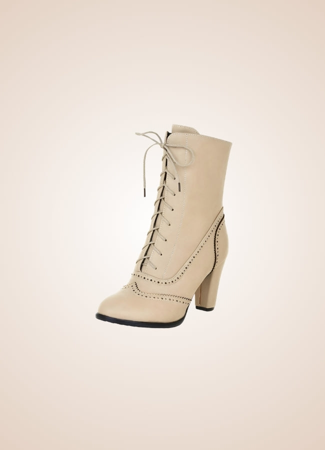 Women's Leather Ankle Boots - Steampunk Australia