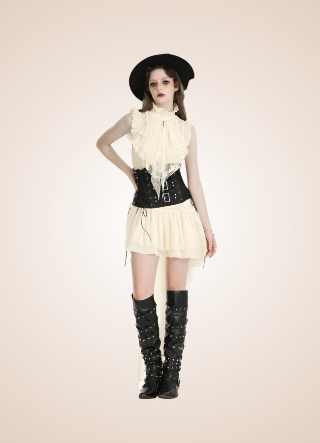 Women's Ruffle Steampunk Dress - Steampunk Australia