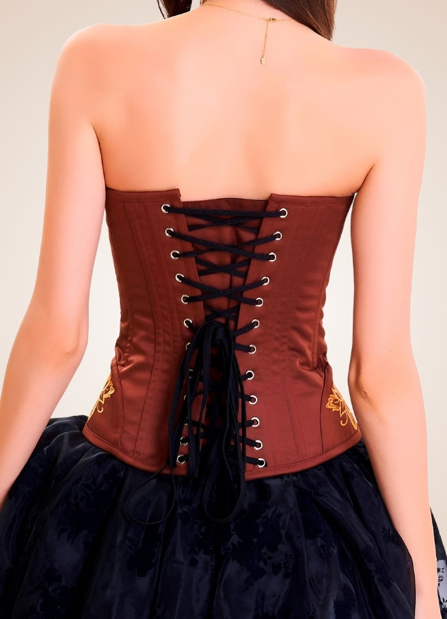 Women's Steampunk Brown Corset - Steampunk Australia