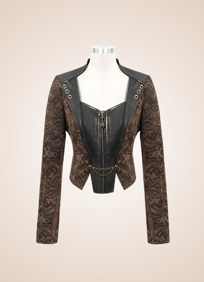 Women's Steampunk Leather Jacket - Steampunk Australia