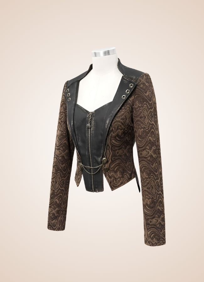 Women's Steampunk Leather Jacket - Steampunk Australia