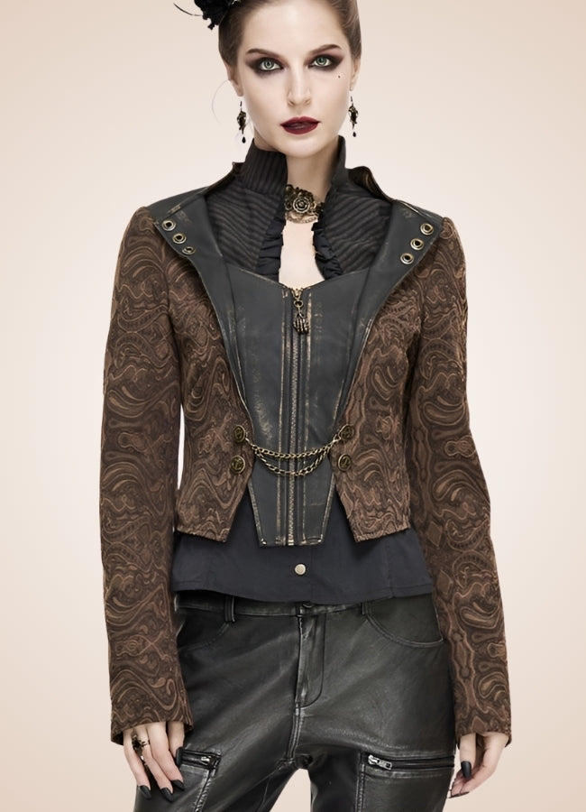Women's Steampunk Leather Jacket - Steampunk Australia