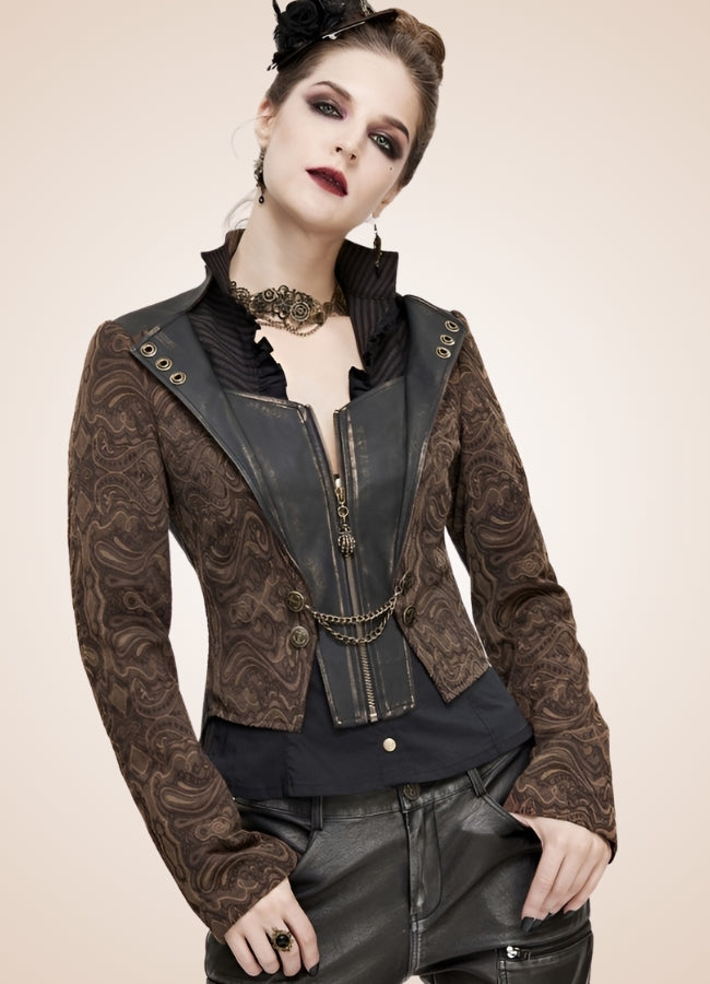 Women's Steampunk Leather Jacket - Steampunk Australia