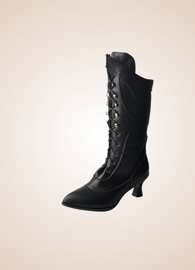 Women's Steampunk Mid Calf Boots - Steampunk Australia