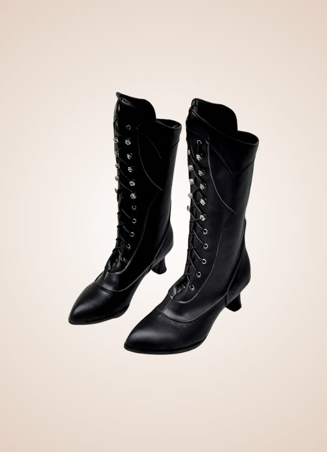Women's Steampunk Mid Calf Boots - Steampunk Australia