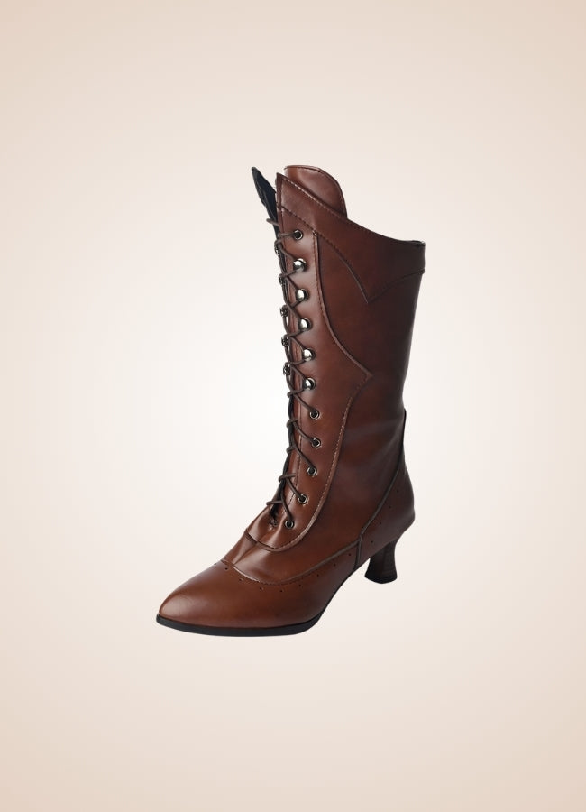 Women's Steampunk Mid Calf Boots - Steampunk Australia
