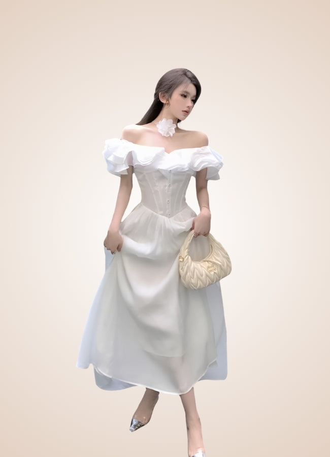 Women's Steampunk Off Shoulder Dress - Steampunk Australia