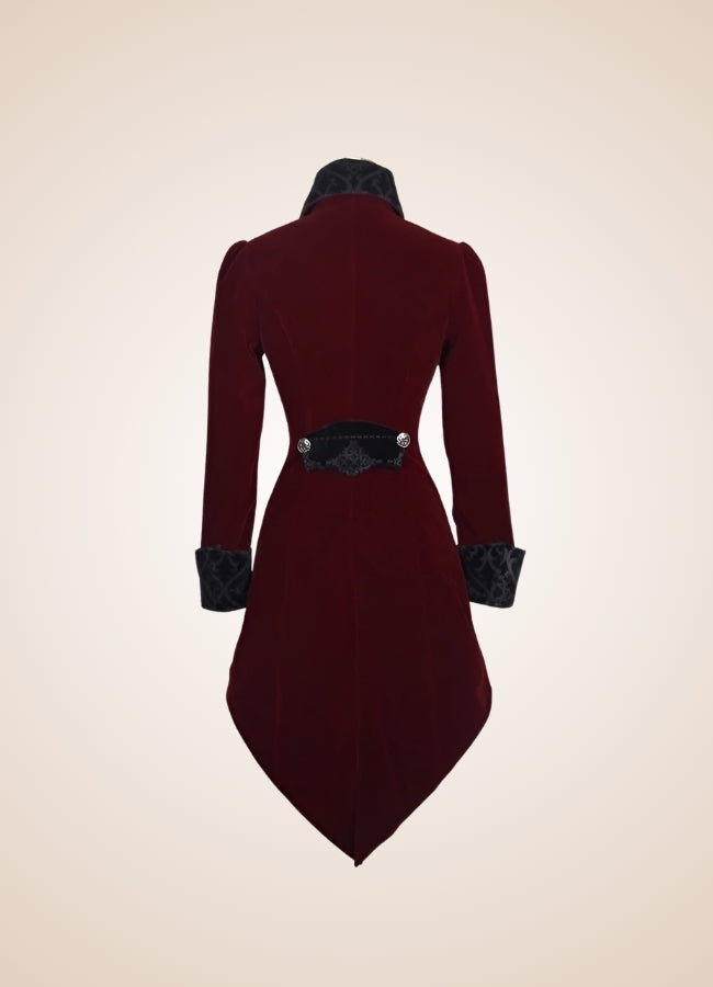 Women's Steampunk Tailcoat Burgundy - Steampunk Australia