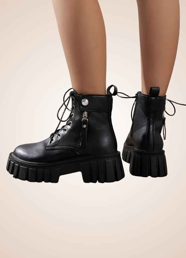 Women's Zipper Steampunk Ankle Boots - Steampunk Australia