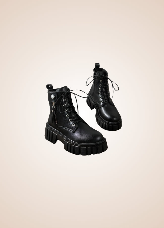 Women's Zipper Steampunk Ankle Boots - Steampunk Australia