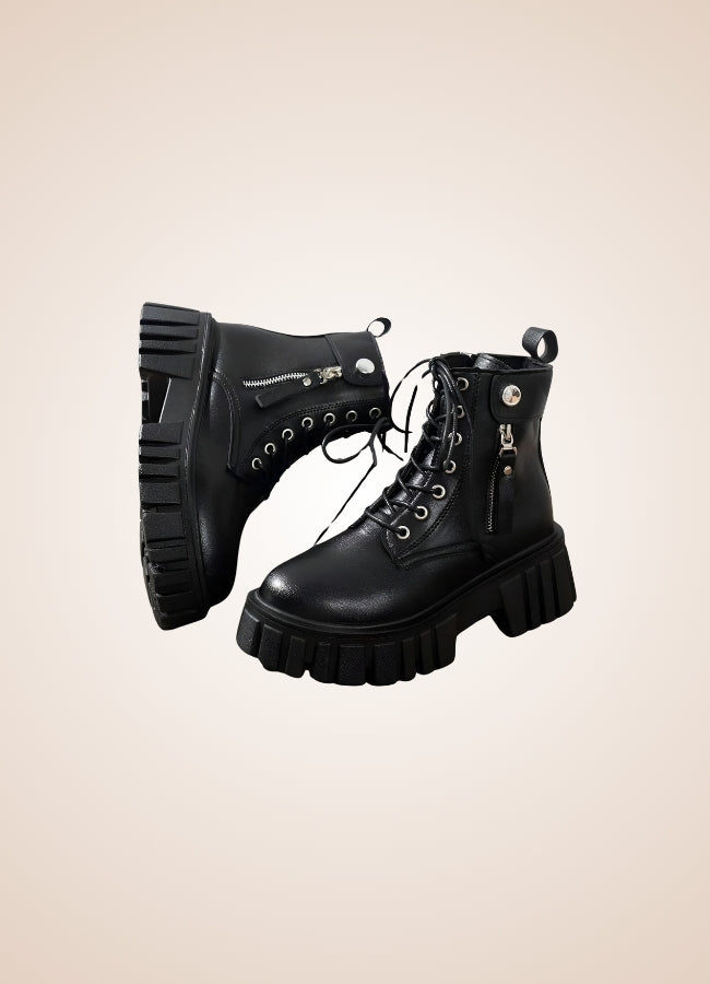 Women's Zipper Steampunk Ankle Boots - Steampunk Australia