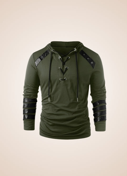 Army Green Steampunk Hooded Sweatshirt - Steampunk Australia