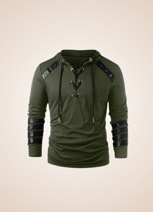 Army Green Steampunk Hooded Sweatshirt - Steampunk Australia