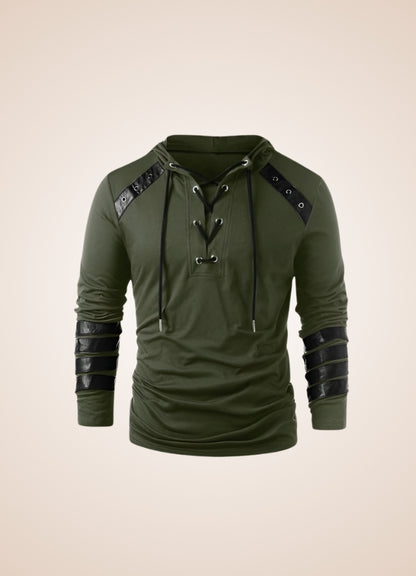 Army Green Steampunk Hooded Sweatshirt - Steampunk Australia