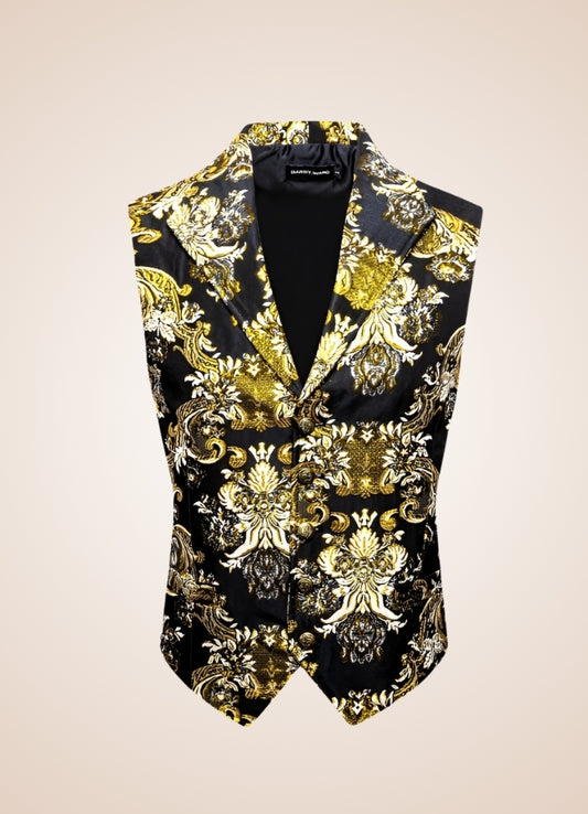 Black And Golden Steampunk Vest - Steampunk Australia