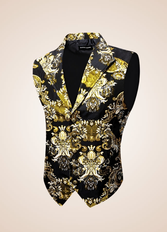 Black And Golden Steampunk Vest - Steampunk Australia