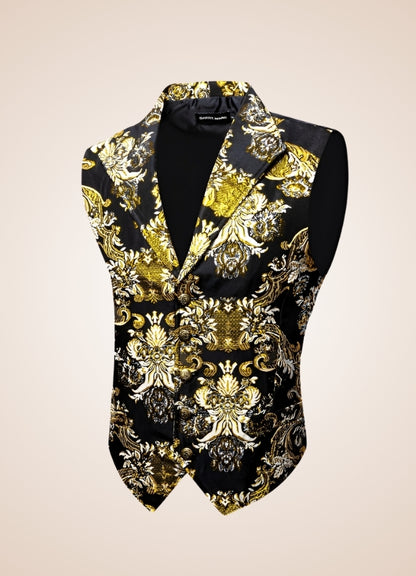 Black And Golden Steampunk Vest - Steampunk Australia