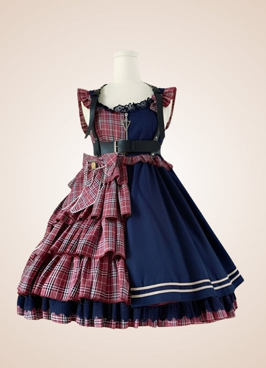 Black And Red Gothic Wedding Dress - Steampunk Australia